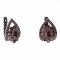 BG náušnice s centrálním oválným kamenem 517-90 - Kov: Stříbro 925 - rhodium, Kámen: Granát