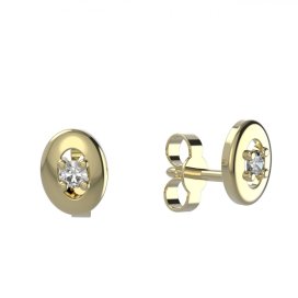BG zlaté náušnice 1580 Žluté zlato - 585 Diamant