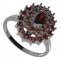 BG ring oval 001-I - Metal: Silver 925 - rhodium, Stone: Garnet