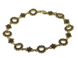 BG náramek vsazeny kameny:přírodní granát 104 Stříbro 925 - ruthenium (30-90dní) Granát