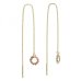 BeKid, Gold kids earrings -855 - Switching on: Chain 9 cm, Metal: Yellow gold 585, Stone: Red cubic zircon