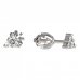 BeKid, Gold kids earrings -773 - Switching on: Screw, Metal: White gold 585, Stone: White cubic zircon