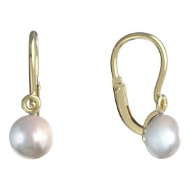 BeKid dětské náušnice 1291 s perlou Žluté zlato - 585