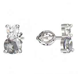 BeKid dětské náušnice 857 Bílé zlato - 585 Diamant