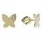 BeKid dětské náušnice motýlek 843 - Zapínání: Brizura 0-3 roky, Kov: Žluté zlato 585, Kámen: Bílý kubický zirkon