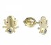 BeKid, Gold kids earrings -1274 - Switching on: Brizura 0-3 roky, Metal: Yellow gold 585, Stone: White cubic zircon