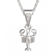 BG zlatý přívěšek Rak 040 Bílé zlato - 585 Diamant
