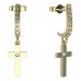 BeKid, Gold kids earrings -1104 - Switching on: Chain 9 cm, Metal: White gold 585, Stone: Green cubic zircon
