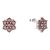 BG  náušnice 002 Stříbro 925 - rhodium Granát