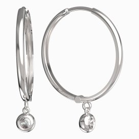 BG zlaté náušnice 102 Bílé zlato - 585 Diamant