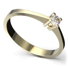 BG zlatý prstýnek 777 Žluté zlato - 585 Diamant