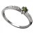 BG vltavínový prsten 869D Bílé zlato - 585 Vltavín a diamant