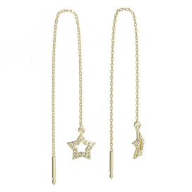 BG zlaté náušnice hvězdička 826 Žluté zlato - 585 Diamant