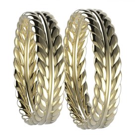 BG zlatý snubní prsten SN08 Pánský, Žluté zlato - 585