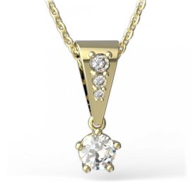 BG zlatý přívěšek 874 Žluté zlato - 585 Diamant