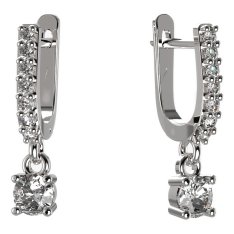 BG zlaté náušnice 725 Bílé zlato - 585 Diamant