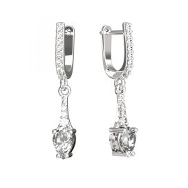 BG zlaté náušnice 625 Bílé zlato - 585 Diamant