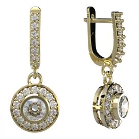 BG zlaté diamantové náušnice -  754 Žluté zlato - 585 Diamant lab-grown