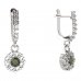 BG circular earring 088-84 - Metal: Silver 925 - rhodium, Stone: Garnet