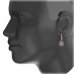 BG drop stone earring 148-94 - Metal: Silver 925 - rhodium, Stone: Garnet