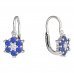 BeKid, Gold kids earrings -109 - Switching on: Brizura 0-3 roky, Metal: White gold 585, Stone: Dark blue cubic zircon