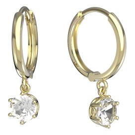 BG zlaté náušnice 1295 Žluté zlato - 585 Diamant