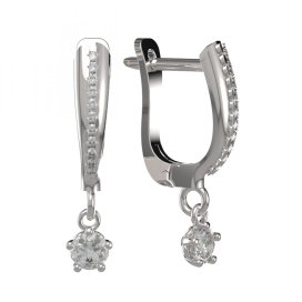 BG zlaté náušnice 873 Bílé zlato - 585 Diamant