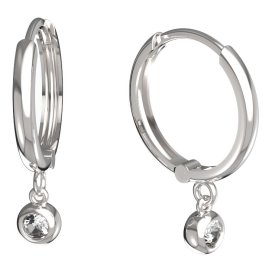 BG zlaté náušnice 101 Bílé zlato - 585 Diamant