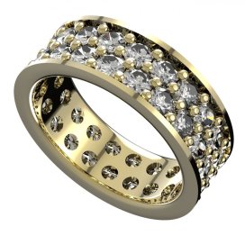 BG zlatý prstýnek 503 Žluté zlato - 585 Diamant