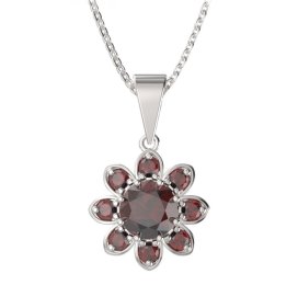 BG přívěs oválný 698-0 Stříbro 925 - rhodium Granát