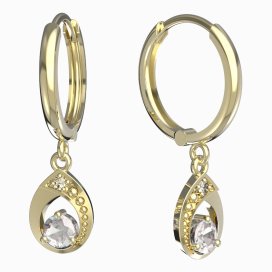 BeKid dětské náušnice 1242-3,5 Žluté zlato - 585 Diamant