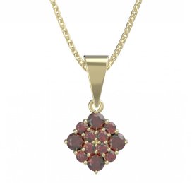 BG přívěšek 317 Stříbro 925 - pozlacené Granát