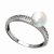 BG zlatý prstýnek s perlou 561 E Bílé zlato - 585 Diamant a perla
