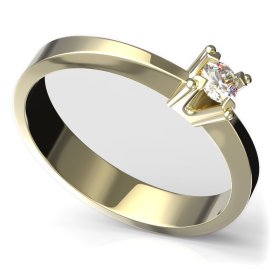 BG zlatý diamantový prstýnek 779 Žluté zlato - 585 Diamant lab-grown