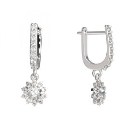 BeKid dětské náušnice 987 Bílé zlato - 585 Diamant