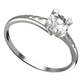 BG zlatý prstýnek 885 K Bílé zlato - 585 Diamant