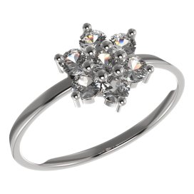 BeKid dětský prsten hvězdička 853 Bílé zlato - 585 Bílý kubický zirkon