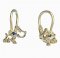BeKid, Gold kids earrings -1159 - Switching on: Chain 9 cm, Metal: White gold 585, Stone: Diamond