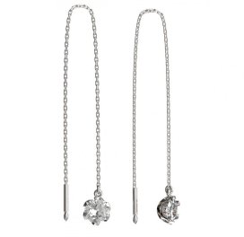BG zlaté náušnice 872 Bílé zlato - 585 Diamant