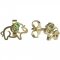 BeKid, Gold kids earrings -1158 - Switching on: Puzeta, Metal: Yellow gold 585, Stone: Pink cubic zircon