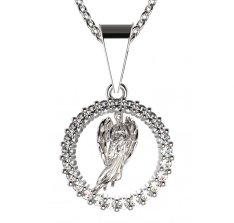 BeKid dětský přívěšek anděl 1176 Bílé zlato - 585 Diamant