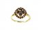 BG prsten vsazený granát hvězdicový brus  212 - Kov: Stříbro 925 - rhodium, Kámen: Granát