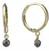 BeKid dětské náušnice 1290 s perlou - Zapínání: Řetízek 9 cm, Kov: Žluté zlato 585, Perla: Černá