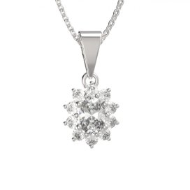 BG zlatý přívěšek  756 Bílé zlato - 585 Diamant