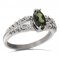 BG prsten s oválným kamenem 483-G - Kov: Stříbro 925 - rhodium, Kámen: Vltavín a granát
