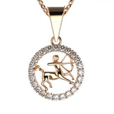 BG zlatý diamantový přívěšek Střelec 052 Růžové zlato 585 (30-90dní) Diamant lab-grown
