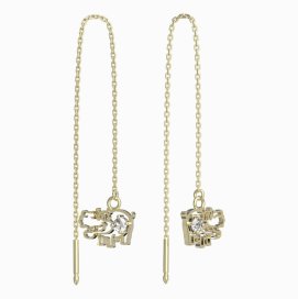 BeKid dětské náušnice hrošík 1188 Žluté zlato - 585 Diamant