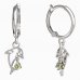 BeKid, Gold kids earrings -1183 - Switching on: Circles 12 mm, Metal: White gold 585, Stone: Green cubic zircon