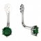 BeKid Gold earrings components 4 - Metal: White gold 585, Stone: Green cubic zircon