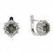 BG earring circular 751-07 - Metal: Silver 925 - rhodium, Stone: Garnet